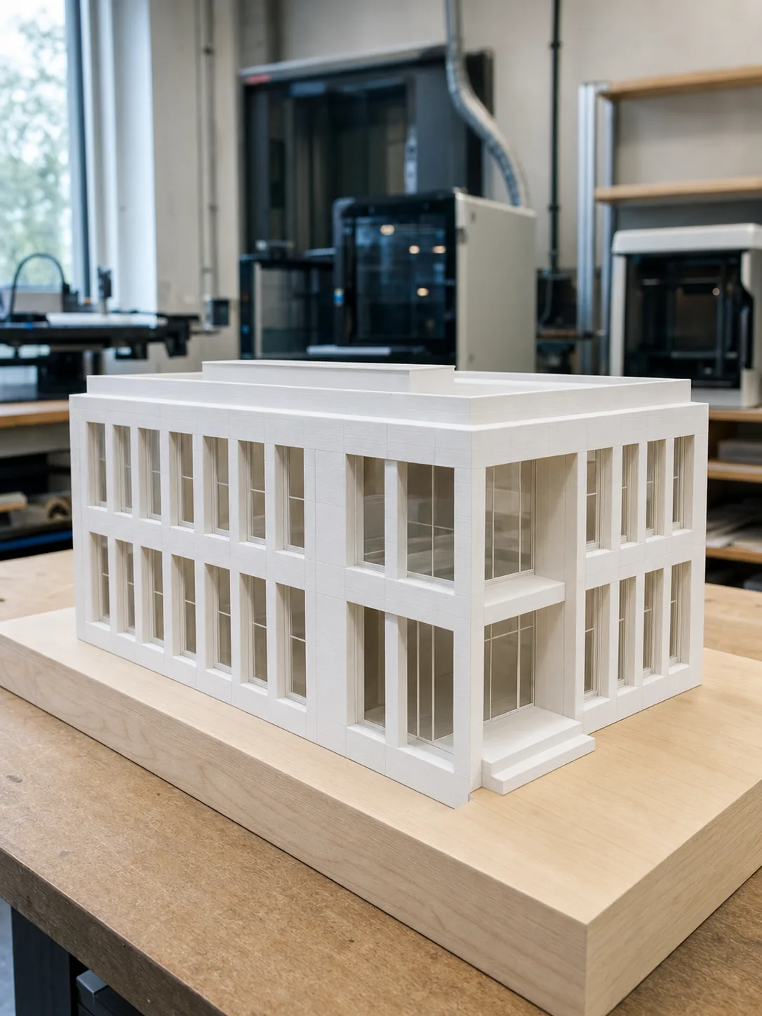 Technische Prüfung eines funktionalen 3D-Druckteils am Arbeitstisch